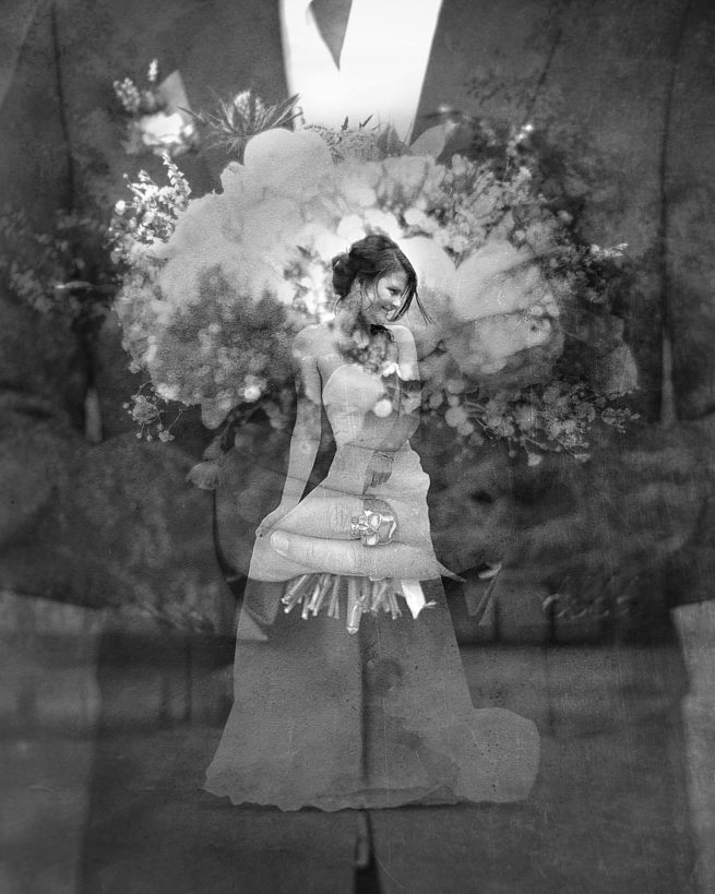 photo de mariage paris bordeaux photographe portrait de couple double exposition